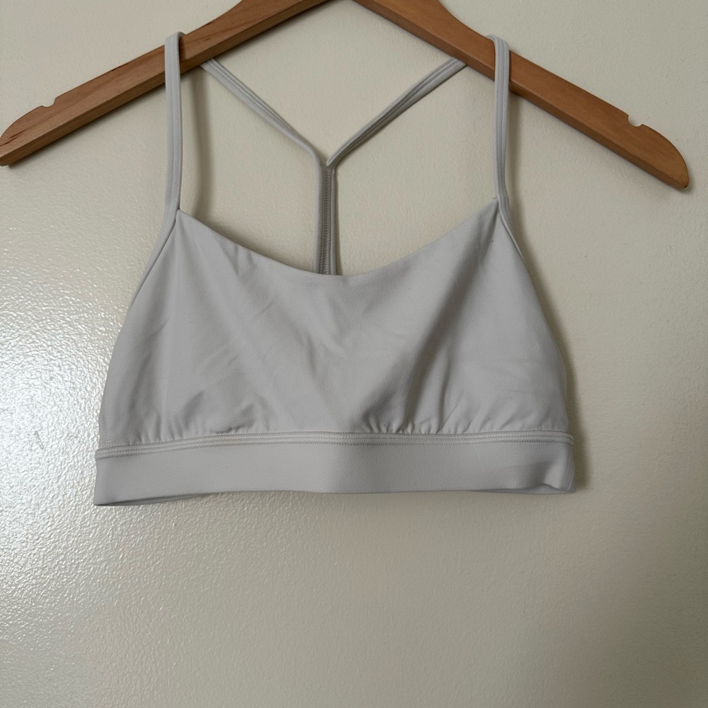 lululemon athletica White Sports Bra with Racerback Design